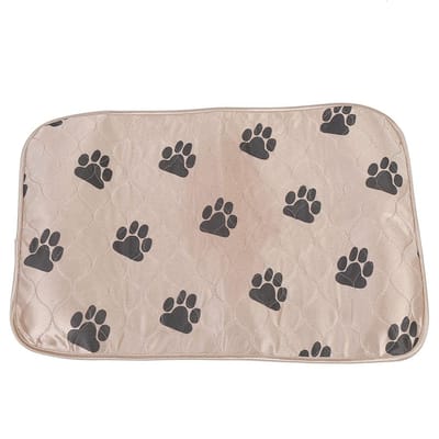 Tapis d'urine réutilisable et imperméable pour chien et chat beige