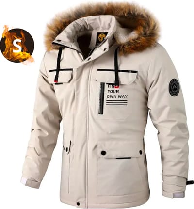 Livano Winterjas Voor Heren - Parka - Winter - Jas - Volwassen - Wit - Maat S