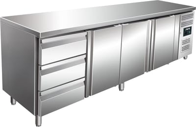Koeltafel | 3 deuren en 3 laden | Compressor uitneembaar | Saro | 323-10722