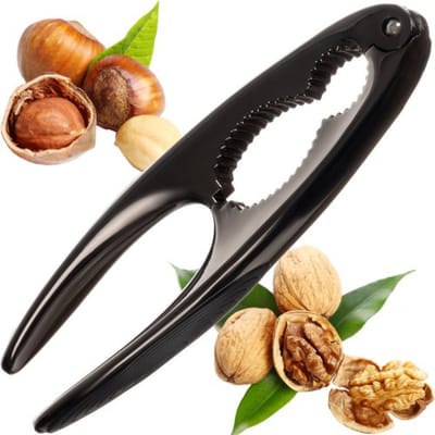 Notenkraker - Stevige Notenkraker - Metalen Nootkraker - Duurzaam - 16 cm - Sterke Houten Notenkraker - Noten Tang - Dark Gray