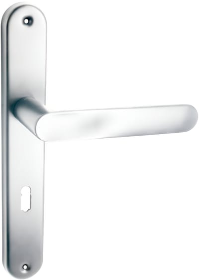 Domino® Deurkrukgarnituur OVAL - Chroom - BB- gladde sleutel met Rozette - Deurbeslag van aluminium - Deurklink voor kamerdeur, kantoordeur, kelderdeur en binnendeur