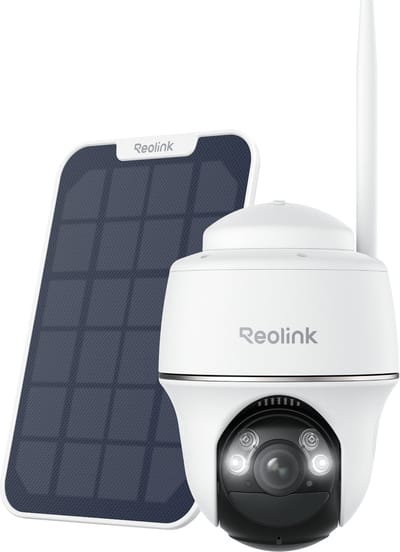 Reolink 2K 5MP Beveiligingscamera met Zonnepaneel, Pan- en kantelfunctie, 360° Kijkhoek, Batterijen Draadloos, Kleuren Nachtzicht, Detectie Persoon/Voertuig, Argus Series B430 met zonnepaneel