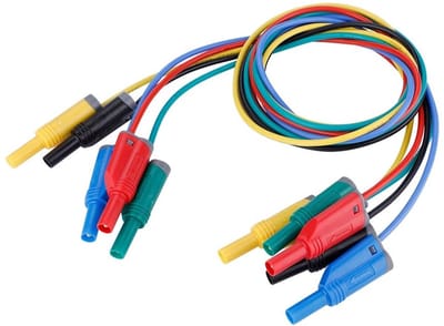 Stapels Testkabels met Bananenpluggen, Vervangbare Probewires voor Elektrische Tests, 2m Lange Kabels voor Veiligheid en Betrouwbaarheid