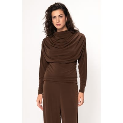 VIVEH Mirel Top Mocha Größe: 34 | Longsleeves Outlet | Damen
