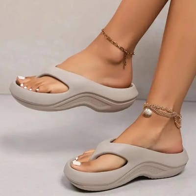 Dikke platform slippers voor vrouwen maat 38 – Zomer clip teen antislip strand sandalen, comfortabele zachte zool, cloud slippers, dames slippers, zomer sandalen voor vrouwen