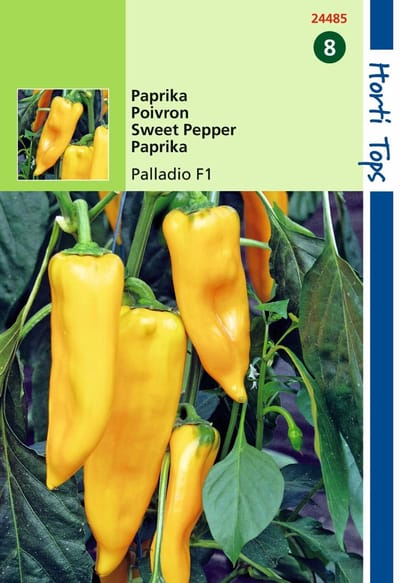 2 stuks - Hortitops - Paprika Palladio Hybride F1 Gele Koehoorn
