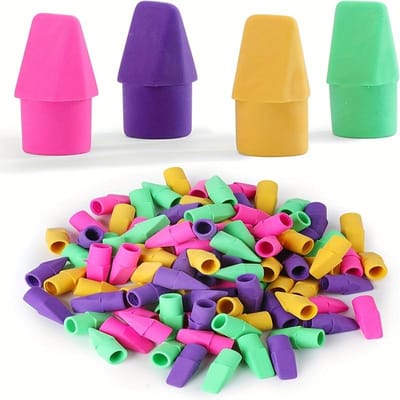 50 stuks, Gummen voor Potloden, Potlood Gummetjes, Gum Dopjes, Topper Gummetjes, Perfect voor School- en Kantoorbenodigdheden voor Kinderen 50pcs