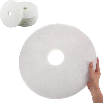 Vloerpolijstpads - Onderhoudspads Schrobben - Vloeren Reinigen - Extra Dikke Pads - 20 Inch 5 Pack - Wit
