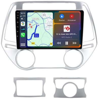 BG4U - Android Navigatie Radio geschikt voor Hyundai I20 2012-2014 met Draadloze Apple Carplay en Android Auto Draadloos