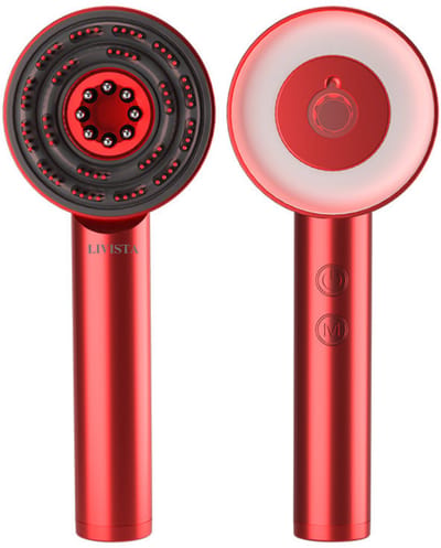 Livista® - Hoofdhuidmassager – Roodlichttherapie-apparaat – Elektrische Hoofdmassager – Haarolie Applicator – Hoofdhuid Massageborstel – Ontspanning en Haarverzorging - Rode