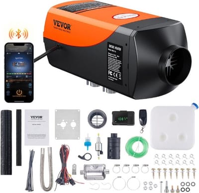 Thuys – Standkachel – Bluetooth – Bediening via App – Auto Verwarming – Car Heater – Draagbaar Design – Tot 5500m Hoogte – Diesel Heater – Oranje