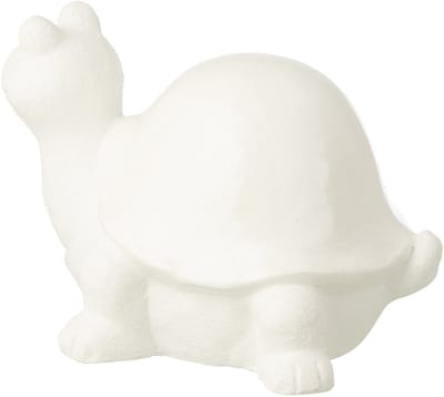 J-Line decoratie Schildpad - polyresin - wit