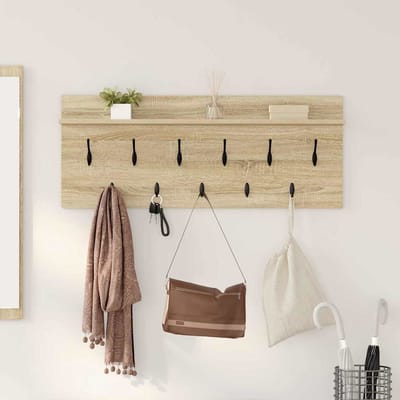 vidaXL - Wandgemonteerde - kapstok - Muurmontage - Sonoma - Eik - 100 - x - 40 - x - 12 - cm
