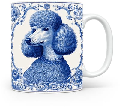 Mok Poodle Beker voor koffie of tas voor thee, cadeau voor dierenliefhebbers, moeder, vader, collega, vriend, vriendin, kantoor, opa, oma, hond, kerst, sinterklaas, verjaardag