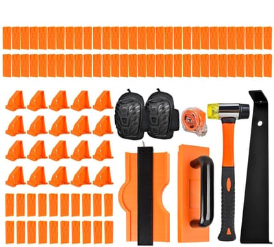 Vloer Leggereedschap Set - Laminaat Tikblok - Vloer Installatie - Massieve Rubberen Kop - 34x22x10 cm
