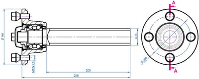 20.5x8.00-10 Aanhangwagenkit voor dubbele as, voor de openbare weg, met steunassen, 750 kg