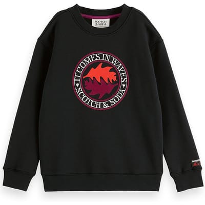 Scotch & Soda Boy Relaxed-fit Artwork Sweatshirt Anthracite Taglia: 4 | Maglioni Outlet | kids