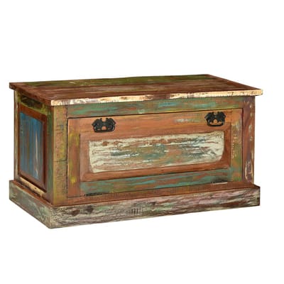 vidaXL - Schoenenopbergbank - massief - gerecycled - hout