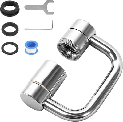 Dailygoods - Kraan opzetstuk, verlengstuk, 2025, 1080 graden draaibaar, multifunctionele verlengkraan, kraanopzetstuk, flexibele waterkraanverlenging voor keuken en badkamer