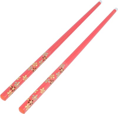 Haarsoires Haarspeld Haarpinnen 18cm - Haarstokjes - Bloemenprint - Hout - Roze – Set van 2 - Hair Sticks - Japanse Opsteekstokjes - Haaraccessoire voor Opsteekkapsel - Sierpinnen voor Opsteekkapsels - Hair Pins