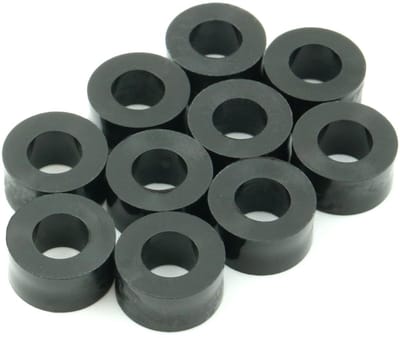 Dailygoody - Afstandshulzen - Sluitringen - HD-polyethyleen - Zwart - M6 - Ideaal voor afstanden tussen onderdelen - 10 stuks