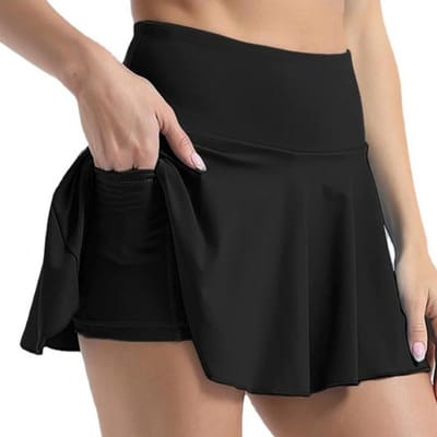 Dames Skort met Zakjes voor Tennis, Golf en Sportieve Activiteiten in de Zomer - A-lijn Ontwerp voor Fietsen, Wandelen en Hardlopen
