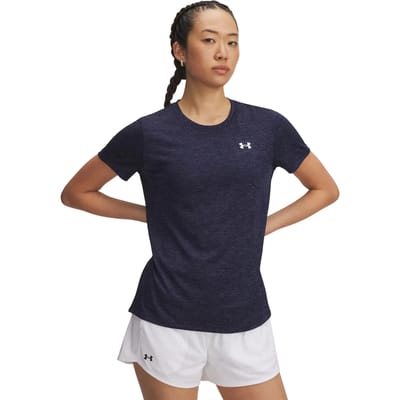 Under Armour Tech Twist T-shirt Dames-blauw, wit