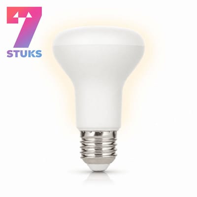 7x Reflector Spaarlamp E27 - 11W - Warm Wit Licht (2700K) - 660 lm - 8 jaar - Niet Dimbaar - R63