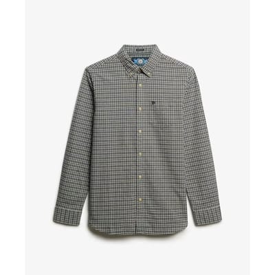 Superdry - Premium Oxford overhemd met ruitjes - Heren - Lange mouwen shirts