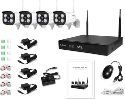 Set van 4 camera's met NVR - Wifi -met NVR - beveiliging voor thuis - kantoor - winkel - beveiligingscamera's set - veiligheid - bewaking