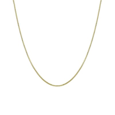 Lucardi Dames Ketting Venetiaanse schakel 0,45mm - 14 karaat goud - Ketting - Cadeau - 50 cm - Geelgoud