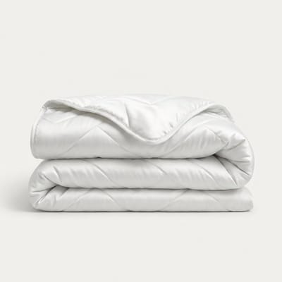 Dekbed-Discounter - Presence Zomer Dekbed 140 x 200 cm - Katoen-Satijn - Zomerdekbed - Wassen op 30 graden - Verkoelend dekbed - Wit