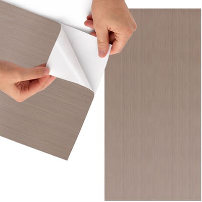 Tulup Meubelfolie - Bruine lijnen Meubel Wrap Folie - 65x130 cm - Bruin Meubelfolie - Wrapfolie Keuken - Minimalist Meubelfolie - Decoratiefolie - Tafeldecoratie - Texturen