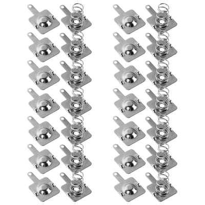 Batterij Contactplaten - Veer Contacten - Apparaten Repareren - Snelle Vervanging - 30 Sets - Zilver