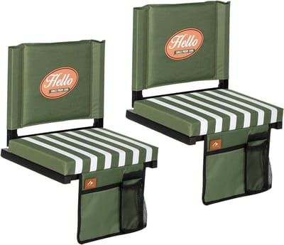Stadionstoelen met Rugsteun en Gevoerd Kussen - 2 Stuks