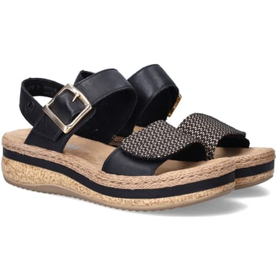 Rieker Sandalen zwart Synthetisch - Dames - Maat 37