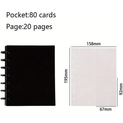 Album photo multi-poches de 3 pouces, style INS, cartes idoles, livre de collection, porte-cartes Kpop, classeur à feuilles mobiles, porte-cartes photo noir