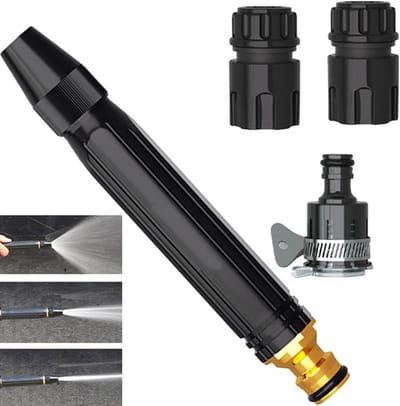 Spuitpistool voor tuinslang - 2 stuks - Hogedrukspuit - Hogedruksproeier - Turbo Washer - Hogedruk Spuitpistool voor Tuinslang - Autowaspistool - Met 3 Slangkoppelingen - Waterspuit - Spuitmond - Waterpistool tuinslang - Voor Tuin&Auto&Schoonmaken