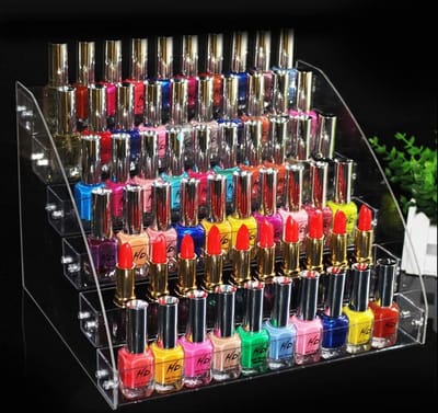 Transparante Nagellakhouder - Multifunctionele Nagellakstandaard - Cosmetische Organizer - Transparant Acryl - Opbergrek voor Nagellakflessen