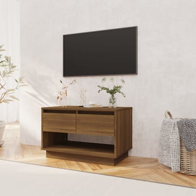 vidaXL - Tv-meubel - 70x41x44 - cm - bewerkt - hout - bruin - eikenkleur