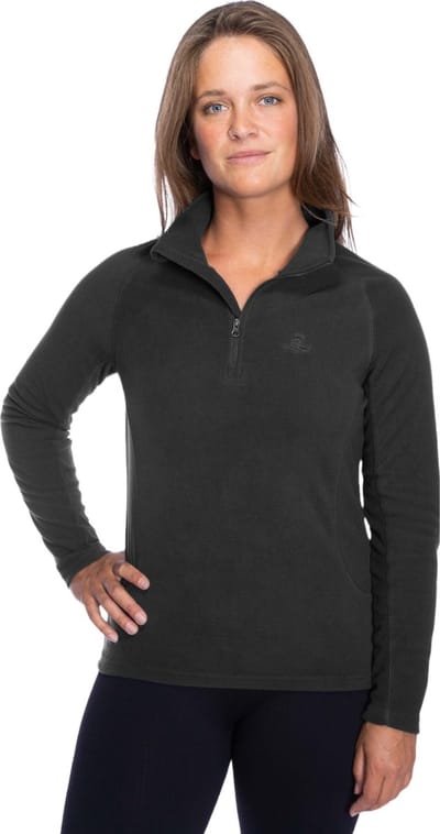 NOMAD® Lichtgewicht Fleece Vest Dames | S | Zwart | Stretch Fleece Trui Halve Rits | Droog & Warm