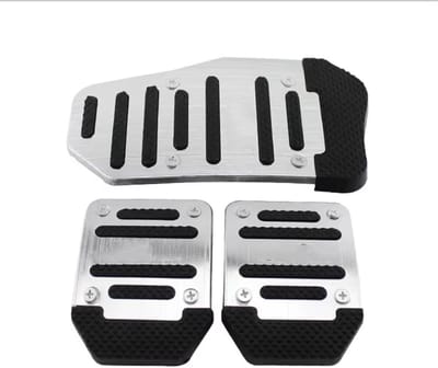 Auto Pedaalhoezen - Universele Pedalen - Verbeterde Grip - Antislip Functie - Universele Pasvorm - Zilver
