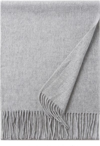 Hommard fijn geweven Lambswool scarf, lamswol, Sjaal, heren, dames, unisex Silver Grey, Zilver Grijs, Uni