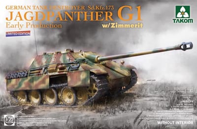 Takom Modelbouwpakket Militaire voertuigen - 2125W German Tank Destroyer Sd.Kfz. 173 Jagdpanther G1 Early Production w/Zimmerit Plastic - 1:35 - Modelbouw