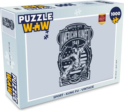Puzzel Sport - Kung fu - Vintage - Legpuzzel - Puzzel 1000 stukjes volwassenen
