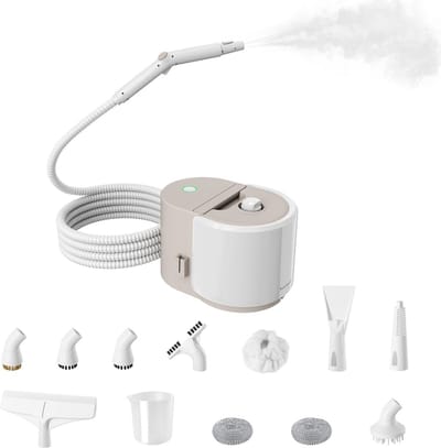 Krachtige Handstoomreiniger 1500W met 5 Bar Stoomdruk en 25 Accessoires