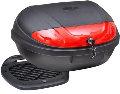 RUX® Topkoffer Voor Scooter & Motorfiets – Motorkoffer - Helmkoffer – Zwart - 59cm x 43cm x 33cm