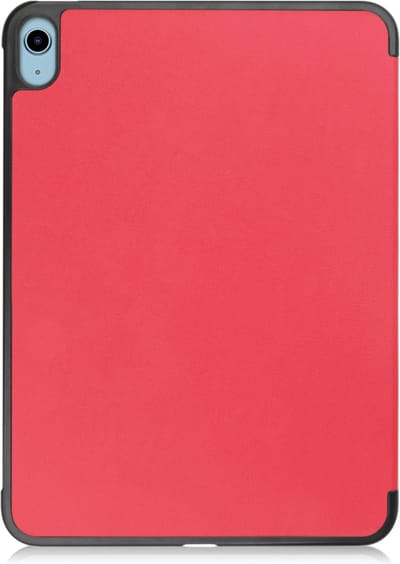 Bescherm-Cover Hoes Map geschikt voor Apple iPad 10 - A16 - 10.9 - 2022 - 2025 - Rood