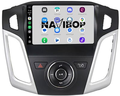 Geschikt voor Ford Focus (2011 t/m 2015) | 9 inch Android 15.0 CarPlay autoradio | Draadloos CarPlay & Android Auto | 2GB RAM + 32GB | Mic, Camera (AHD) & DAB+ | Bluetooth & WiFi | NAVIBOP NB-1542 | Bouwjaar 2011 t/m 2015