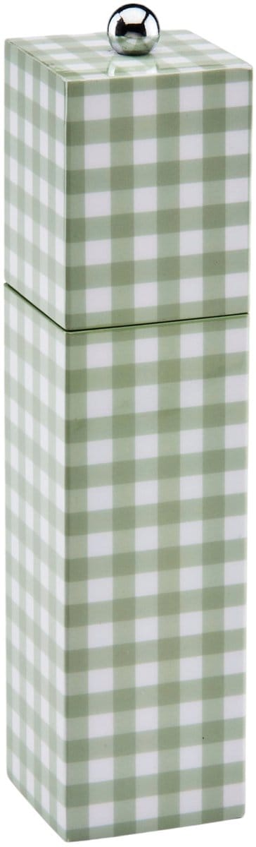 Addison Ross - Peper- en zoutmolen Gingham Sage 22cm - Peper- en zoutmolen